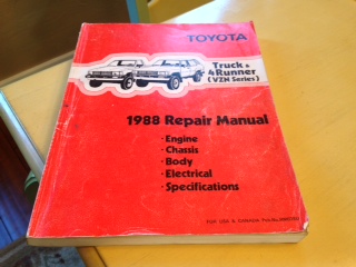 free 1988 toyota 4runner and pickup factory service manual #5