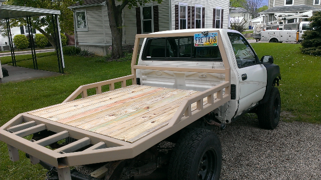 Building a flatbed for a toyota pickup