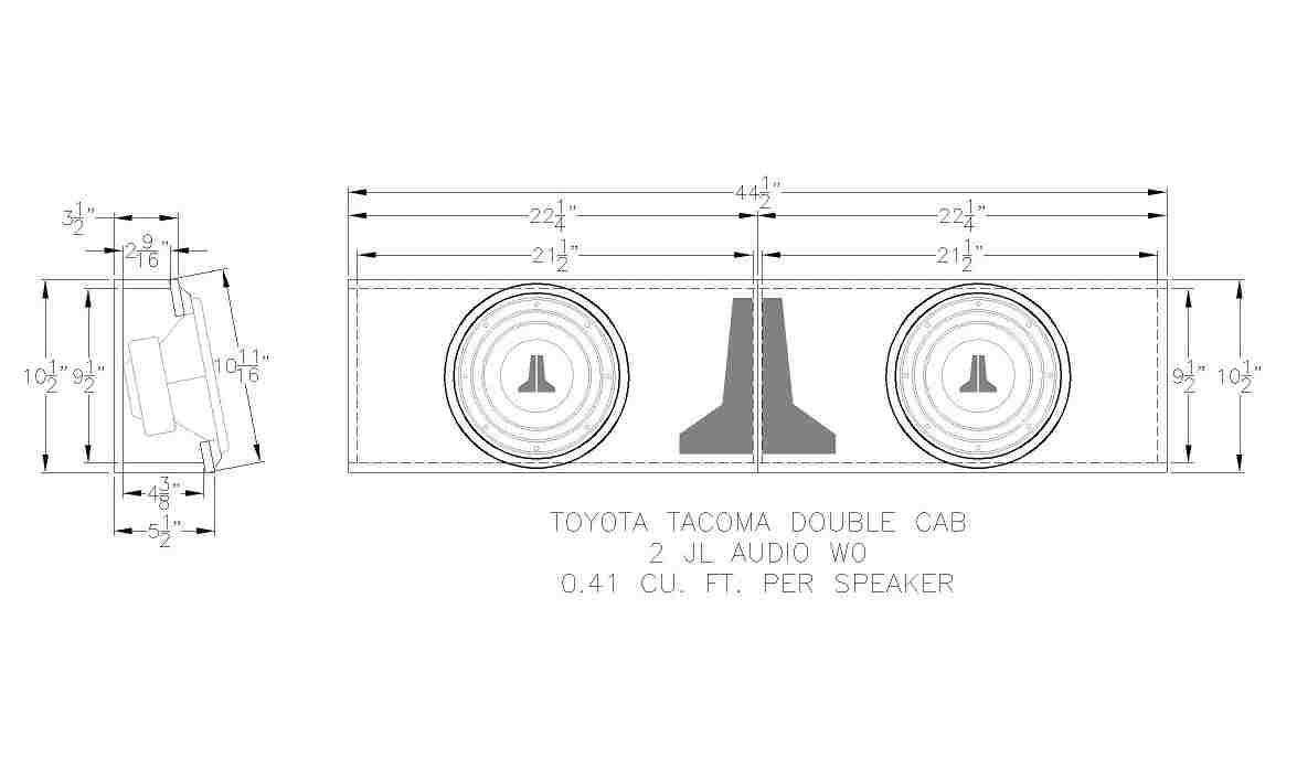 2001 toyota tacoma double cab subwoofer box #2