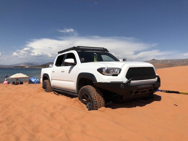 Redditor quasi-psuedo's stuck Toyota Tacoma.