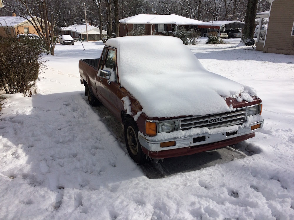 My first Toyota in snow