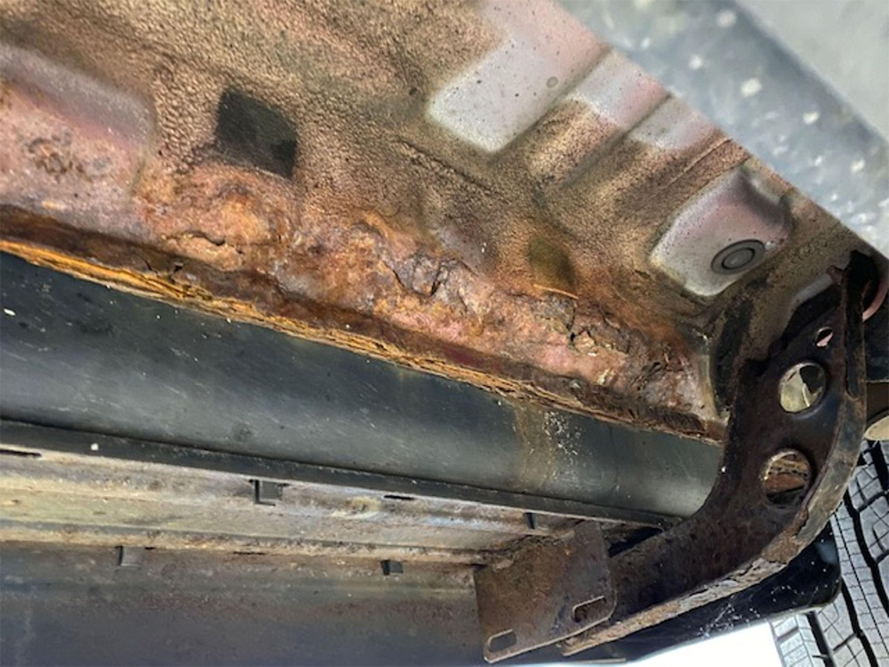 Rusty Underside on New York Based toyota SUV